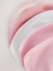 Pink 5 Pack Baby Dribble Bibs - Image 8 of 8