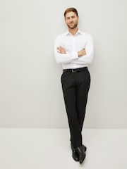 White Slim Fit 100% Cotton Shirts 3 Pack - Image 4 of 6