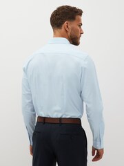 White/Blue Slim Fit Easy Care Single Cuff Shirts 2 Pack - Image 6 of 9