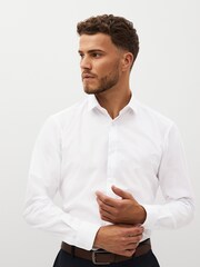 White/Blue Slim Fit Easy Care Single Cuff Shirts 2 Pack - Image 9 of 9