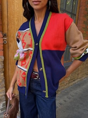 Never Fully Dressed Blue Splice Martha Cardigan - Image 2 of 5
