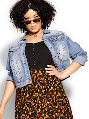 City Chic Orange Bettina Skirt - Image 2 of 3