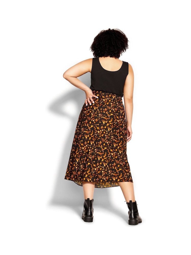 City Chic Orange Bettina Skirt - Image 3 of 3