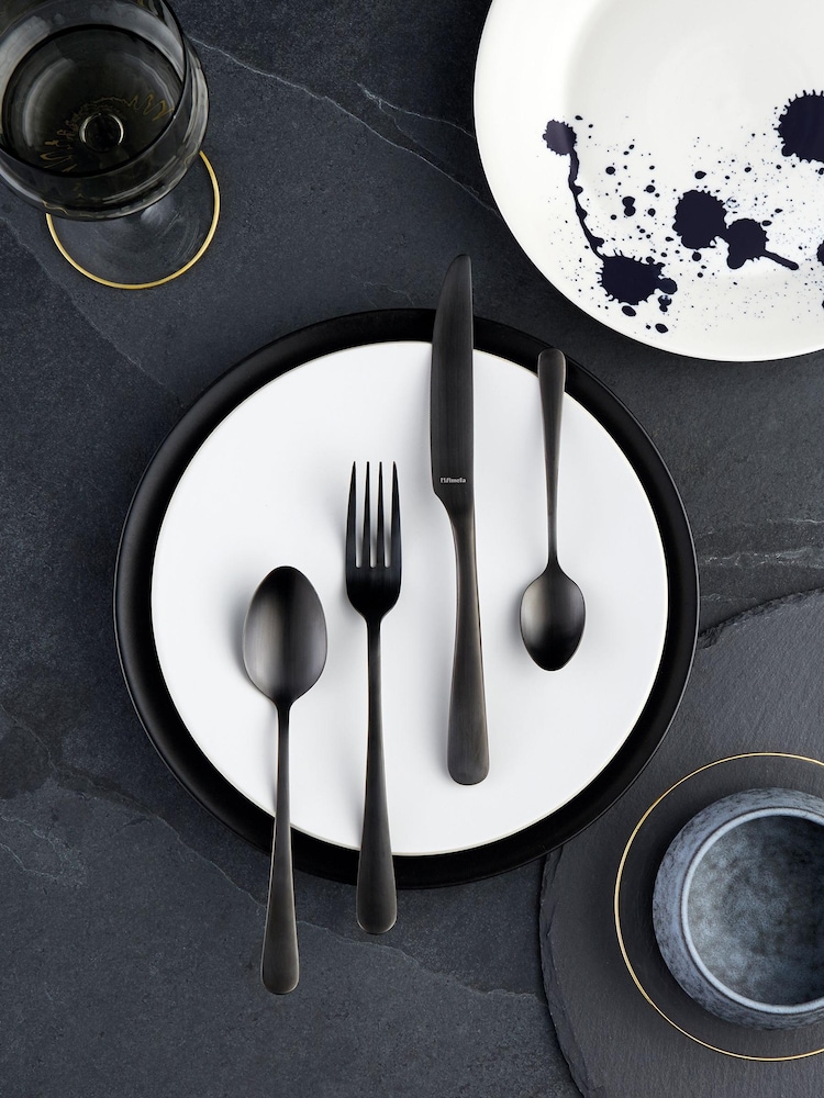 Amefa Black Austin Cutlery 24 Piece Set - Image 1 of 3