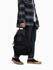 AllSaints Black Carabiner Nylon Back Bag - Image 1 of 4