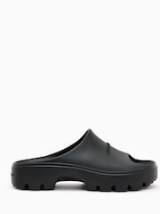 AllSaints Black Eclipse Flatform Sliders - Image 1 of 5