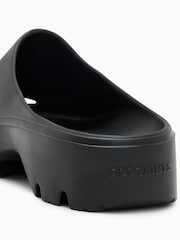 AllSaints Black Eclipse Flatform Sliders - Image 5 of 5
