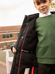 Clarks Black Boys Black Waterproof Parka Coat - Image 2 of 9