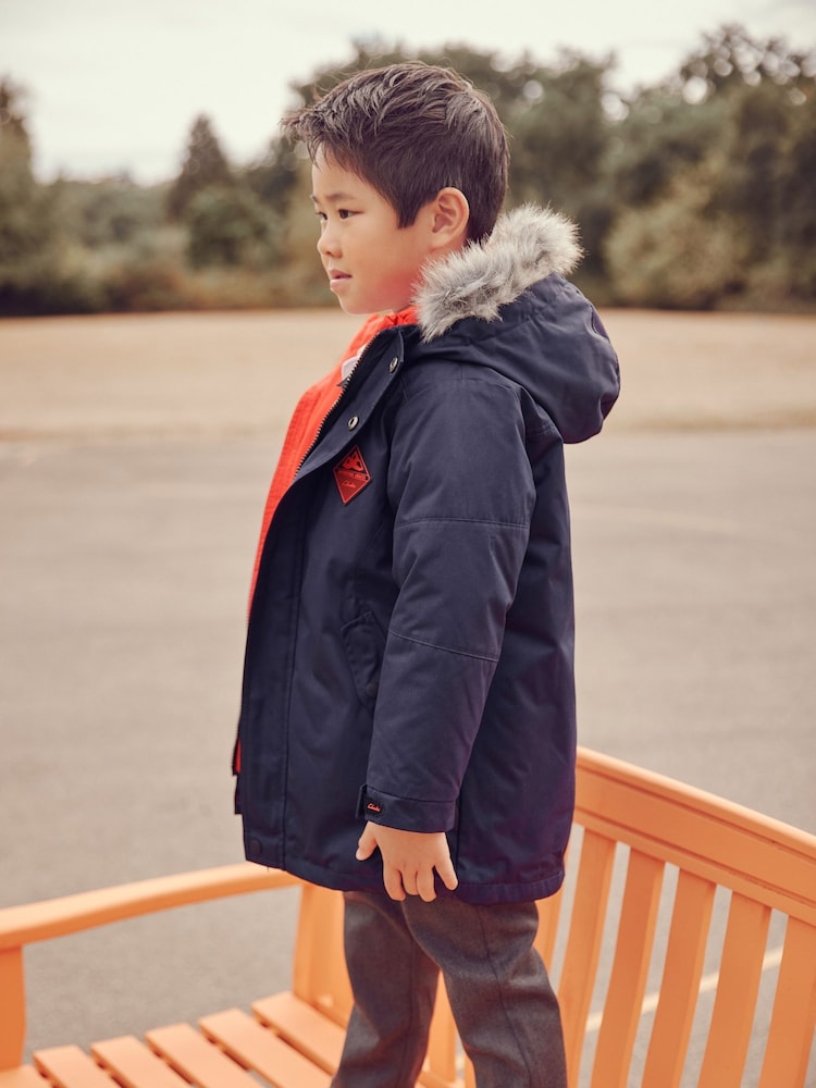 Clarks Navy Clarks Boys Navy Shower Resistant 3-in-1 Coat - Image 1 of 10