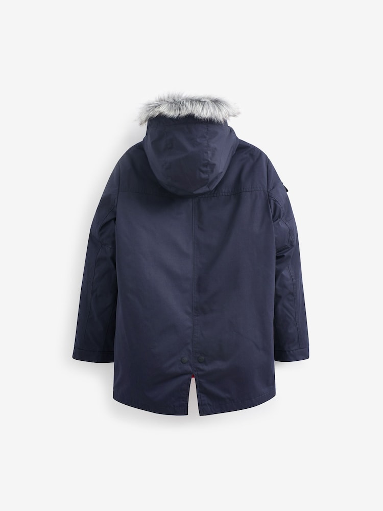 Clarks Navy Clarks Boys Navy Shower Resistant 3-in-1 Coat - Image 1 of 5