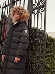 Clarks Black Longline Shower Resistant Puffer Coat - Image 1 of 16