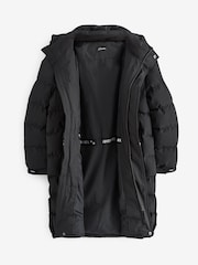Clarks Black Longline Shower Resistant Puffer Coat - Image 11 of 16