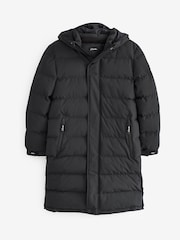 Clarks Black Longline Shower Resistant Puffer Coat - Image 9 of 16