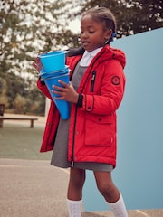 Clarks Red Waterproof Girls Parka Coat - Image 1 of 13
