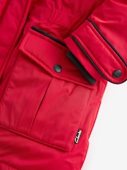 Clarks Red Waterproof Girls Parka Coat - Image 12 of 13