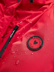 Clarks Red Waterproof Girls Parka Coat - Image 13 of 13