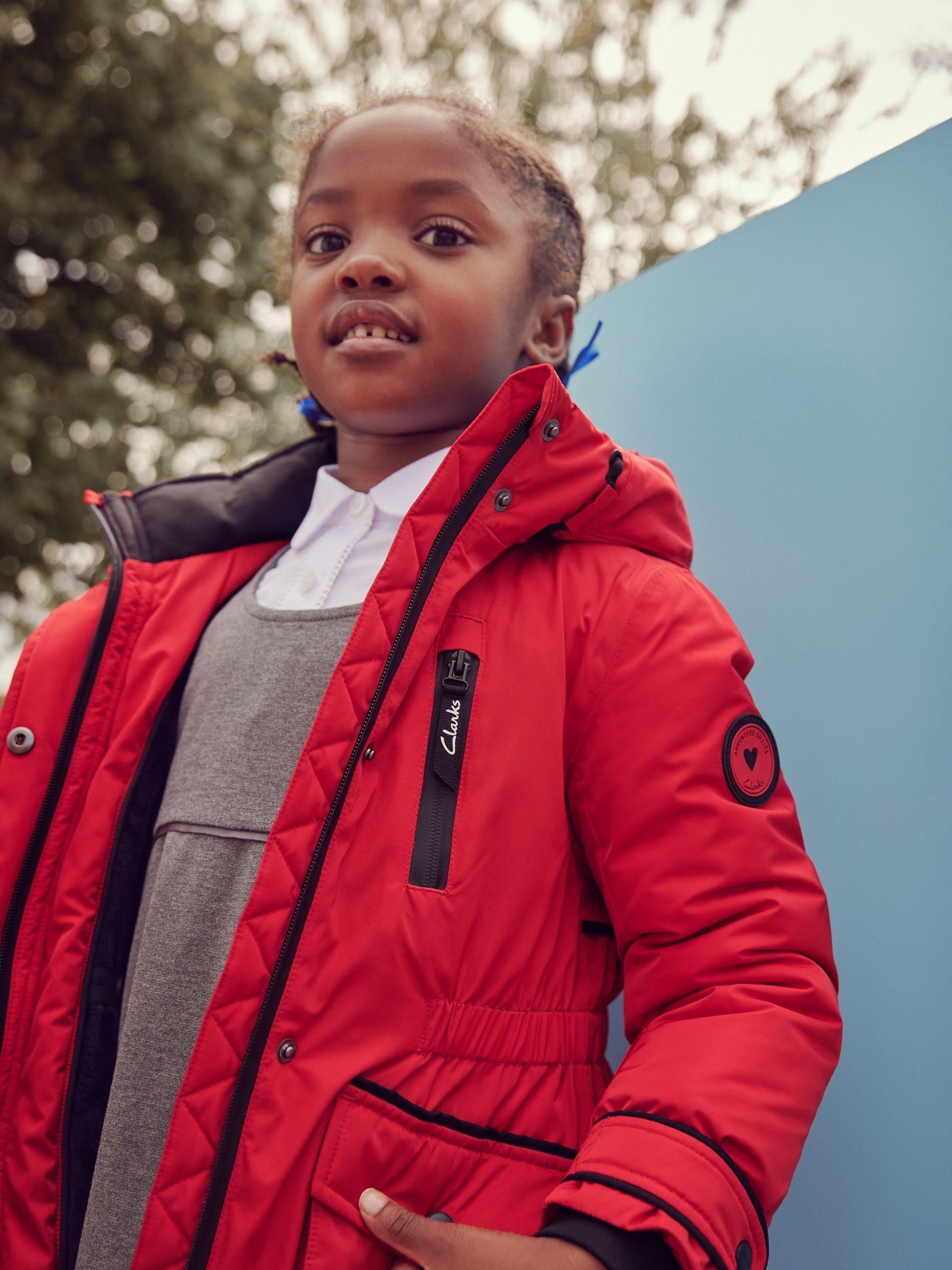 Buy Clarks Red Waterproof Girls Parka Coat from Next Denmark