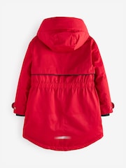 Clarks Red Waterproof Girls Parka Coat - Image 8 of 13