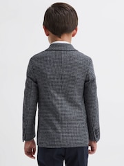 Reiss Navy/Brown Puppytooth Progress Puppytooth Single Breasted Blazer - Image 5 of 8