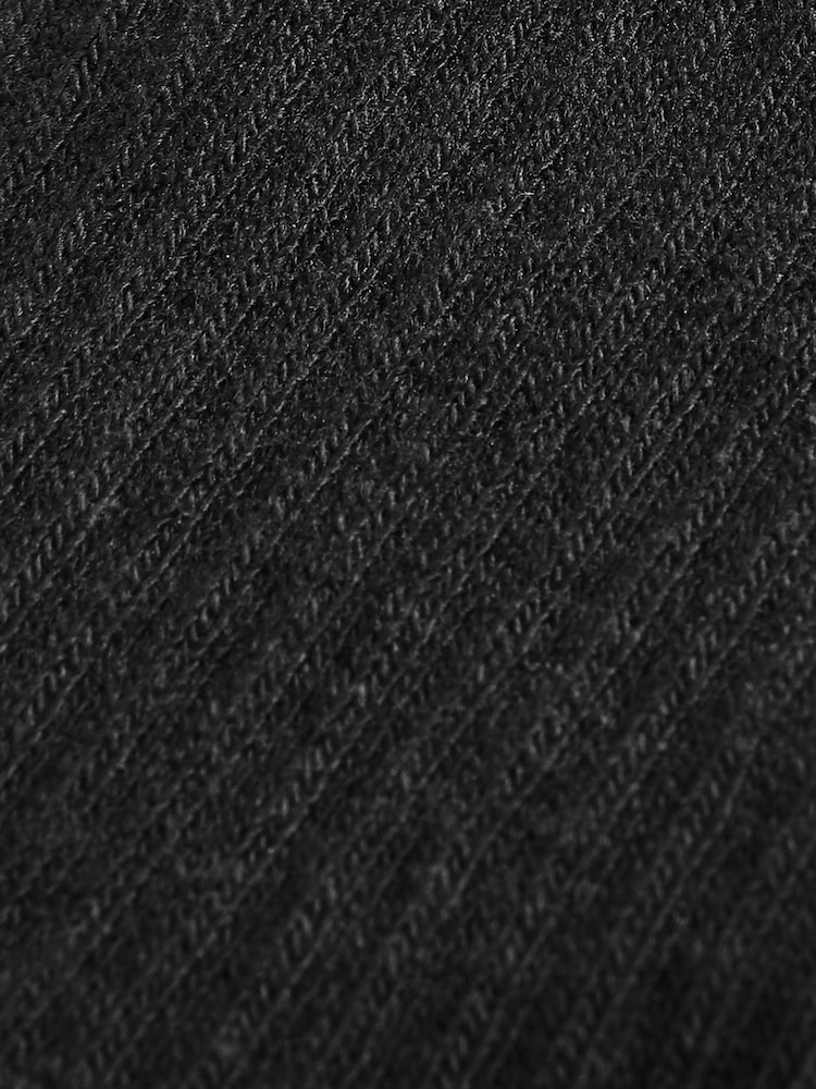 Black 5 Pack Cotton Rich Cushioned Footbed Ribbed Socks - Image 3 of 3