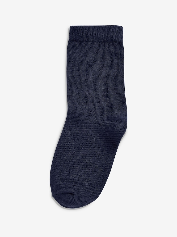 Navy Blue 7 Pack Cotton Rich Socks - Image 2 of 2