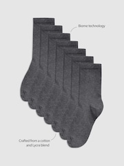 Grey 7 Pack Cotton Rich Socks - Image 4 of 4