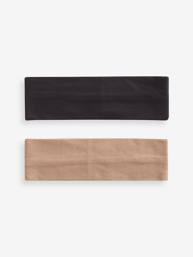 Black/Neutral Jersey Headbands 2 Pack - Image 1 of 4
