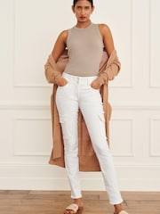Weiß - Lift, Slim And Shape Cargo-Jeans in Slim Fit - Bild 1 von 6