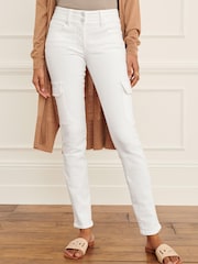 Weiß - Lift, Slim And Shape Cargo-Jeans in Slim Fit - Bild 2 von 6