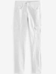 Weiß - Lift, Slim And Shape Cargo-Jeans in Slim Fit - Bild 5 von 6