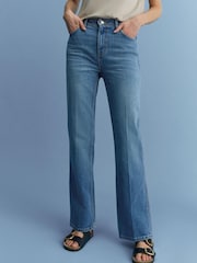 Mid Blue Denim Straight Leg Jeans - Image 3 of 5