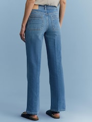 Mid Blue Denim Straight Leg Jeans - Image 4 of 5