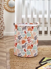 Multi Safari Wipeable Fold Down Printed Laundry Basket - Image 1 of 4