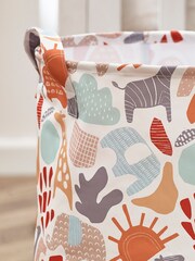 Multi Safari Wipeable Fold Down Printed Laundry Basket - Image 3 of 4