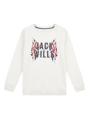 Jack Wills Grey GBR BB Crew Sweatshirt - Image 1 of 3