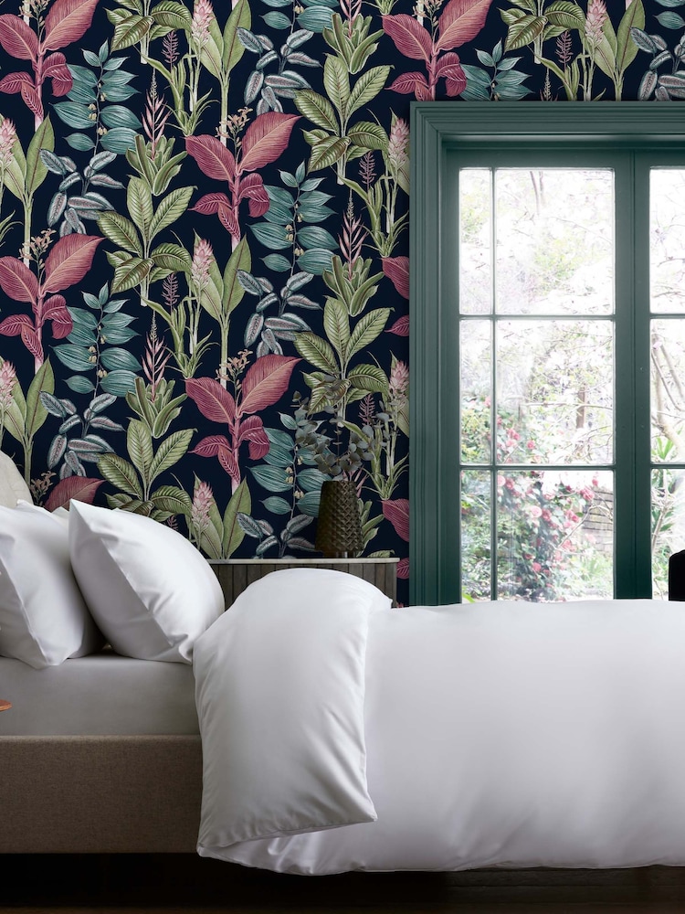 Papel pintado de 10 m con diseño fantástico de hojas y selva tropical - Imagen 1 de 4