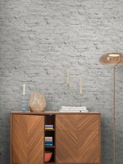 White Brick Effect 10M Wallpaper - Image 1 of 4