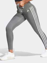 Grau - adidas Train Essentials 7/8-Leggings mit 3-Streifendesign und hohem Bund - Bild 1 von 6