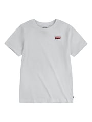 أبيض - تيشرت قطني 100% بشعار صغير بتصميم جناح الخفاش على الصدر من Levi's® - صورة 4 من 5