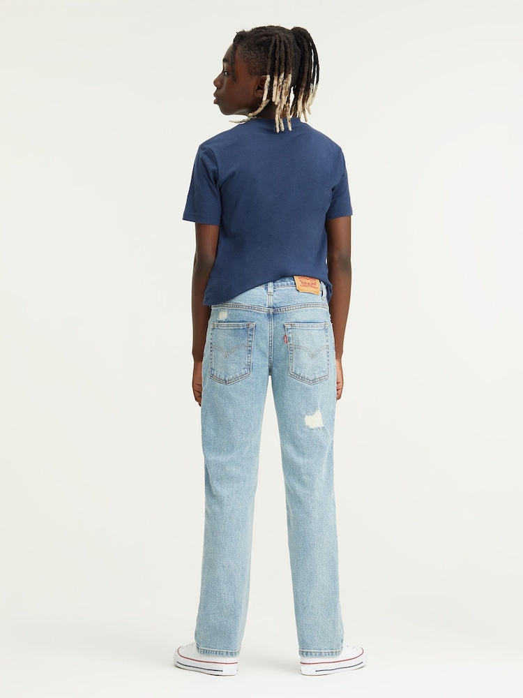 כחול  - ®Levi's חולצת טי עם לוגו מגן קטן בתיבת כנף עטלף על גבי החזה, %100 כותנה - Image 2 of 6
