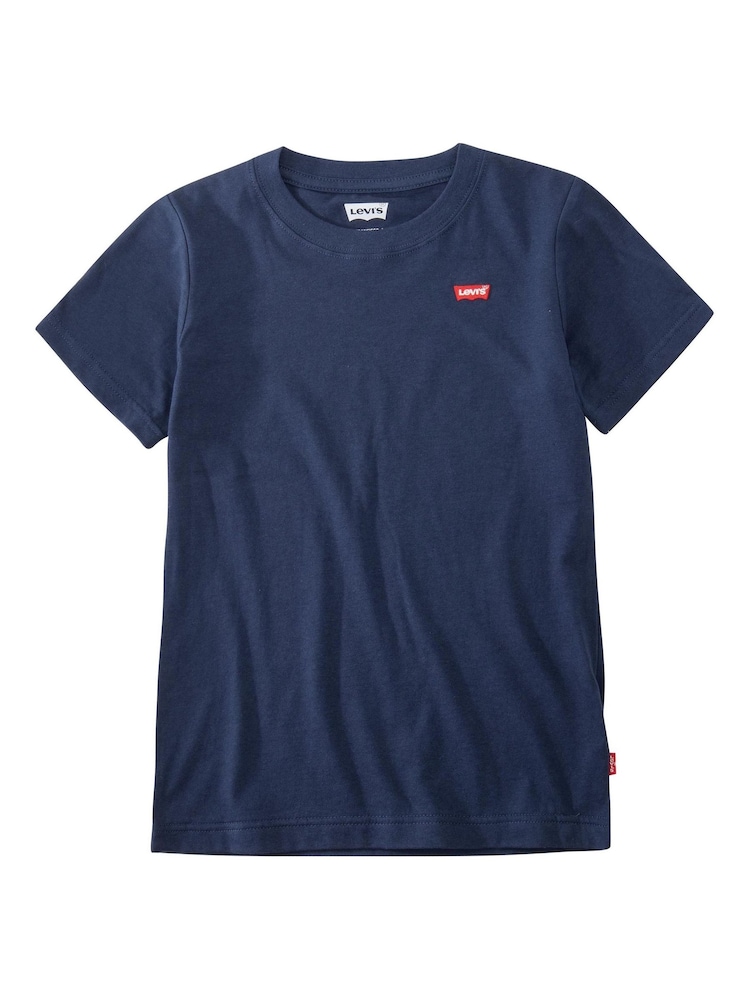 כחול  - ®Levi's חולצת טי עם לוגו מגן קטן בתיבת כנף עטלף על גבי החזה, %100 כותנה - Image 6 of 6