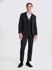 MOSS Charcoal Grey Stretch Suit Jacket - Image 3 of 7