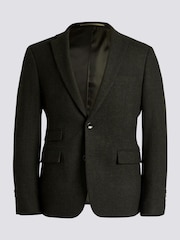 MOSS Khaki Slim Fit Donegal Tweed Suit Jacket - Image 9 of 9