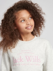 Jack Wills Cream Script Crew Sweat Top - Image 3 of 6