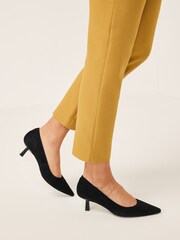 Black Forever Comfort® with MotionFlex Point Toe Kitten Heels - Image 1 of 6