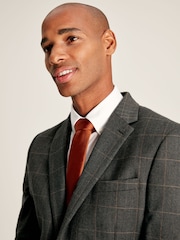 Joules Green Window Pane Check Slim Fit Suit Jacket - Image 4 of 7