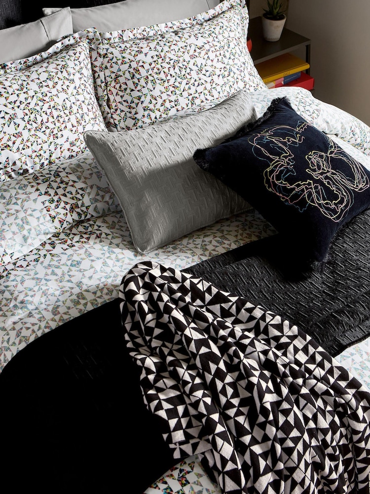 Ted Baker Black Uxman Cotton Jacquard Throw - Image 1 of 3