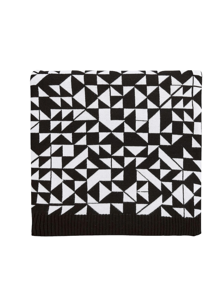 Ted Baker Black Uxman Cotton Jacquard Throw - Image 2 of 3