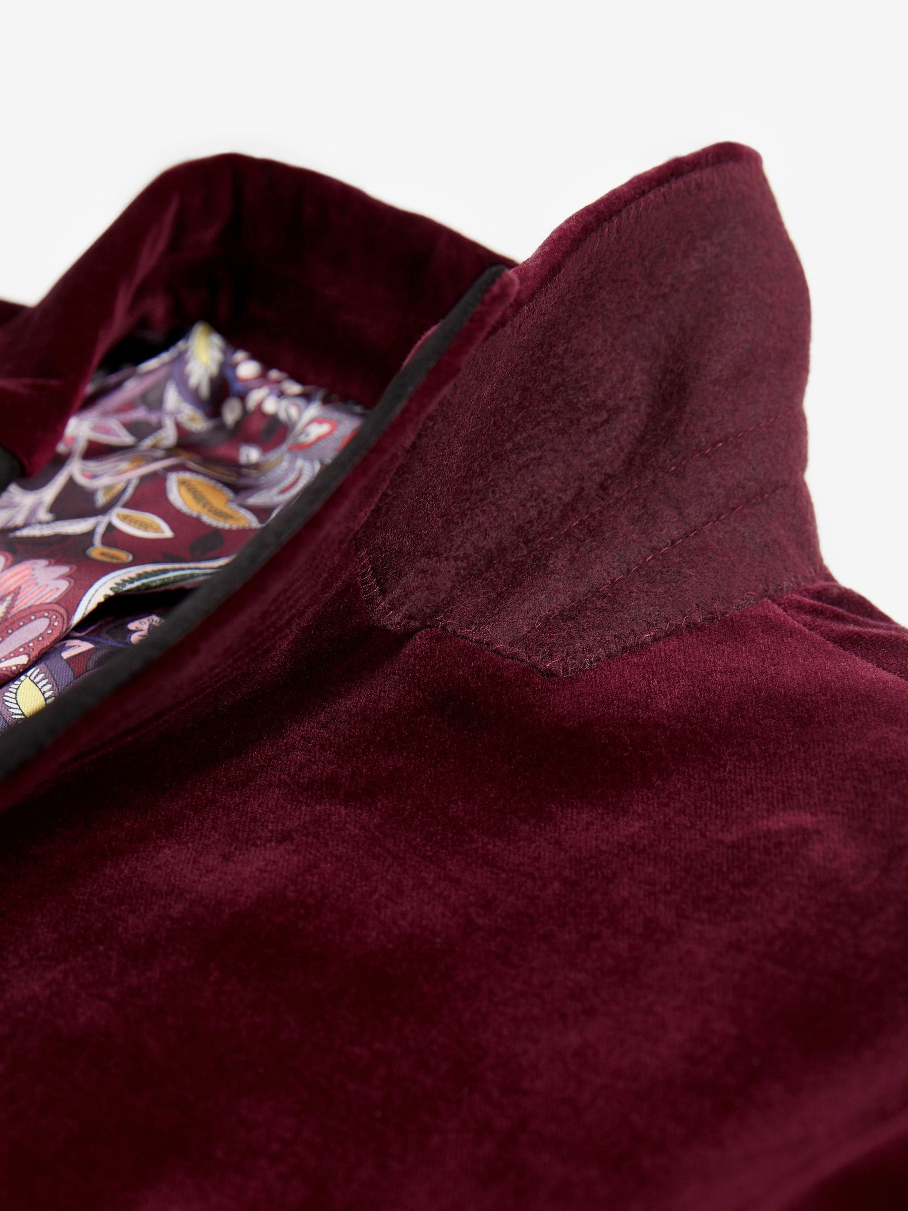 Buy Burgundy Red Slim Fit Signature Pontoglio Italian Velvet
