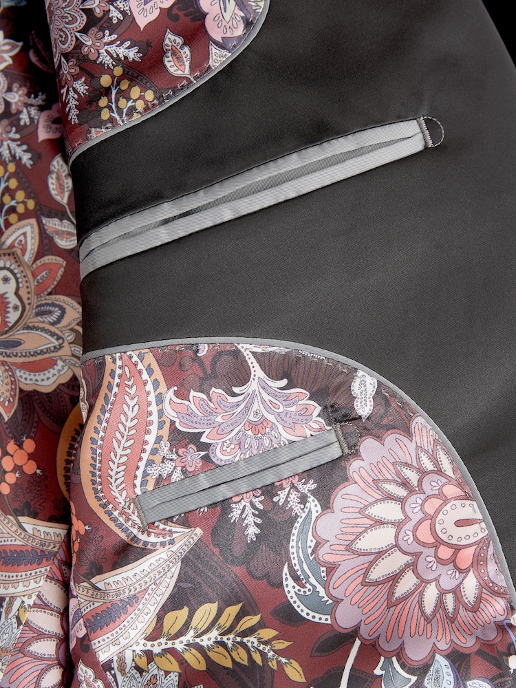 Schwarz - Schmale Passform - Signature Samt-Blazer aus italienischem Stoff von Pontoglio - Image 8 of 9